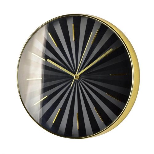Väggklocka Black & Gold