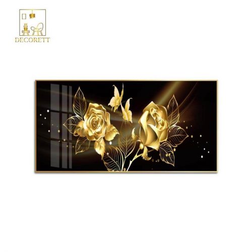 Golden Rose Liggande Glastavla - Bild 5