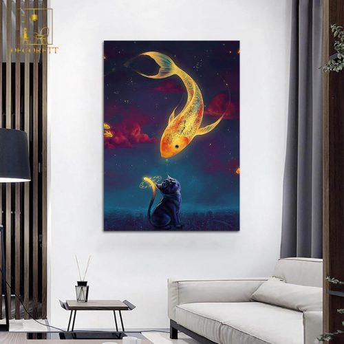 Night cat Poster