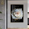 White Rose Crystal 5D Glastavla