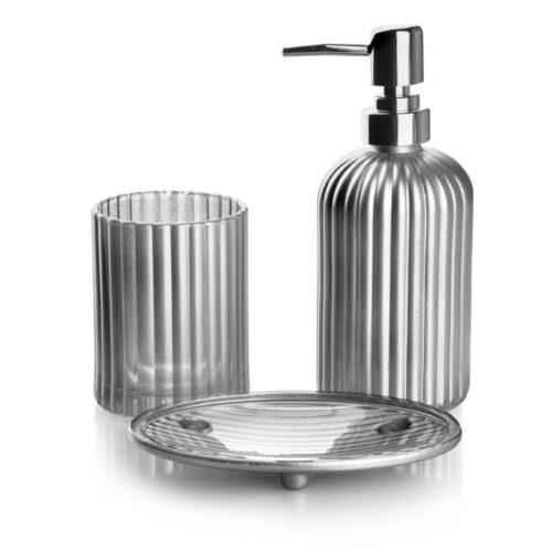 Clear silver badrumsset
